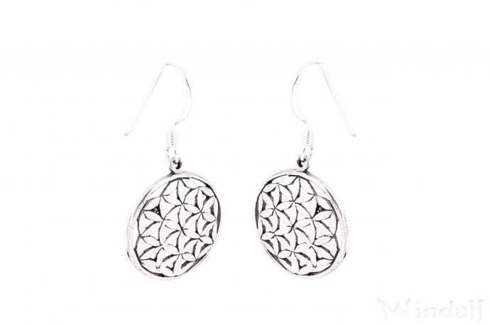 WINDALF Damen Ohrschmuck THORA 2 cm Die Blume des Lebens Harmonie Silber WINDALF Damen Ohrschmuck THORA 2 cm Die Blume des Lebens Harmonie Silber - Windalf.de