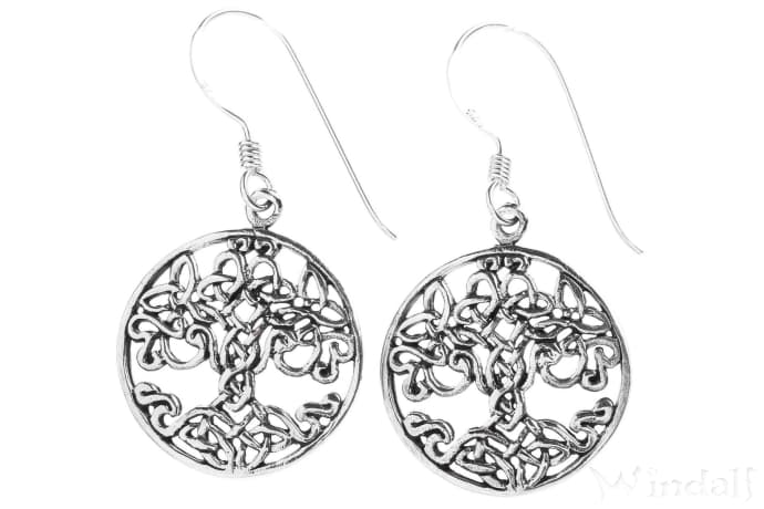 WINDALF Irische Damen Ohrhänger VARUNA 2.1 cm Keltischer Lebensbaum Yggdrasil Silber WINDALF Irische Damen Ohrhänger VARUNA 2.1 cm Keltischer Lebensbaum Yggdrasil Silber - Windalf.de
