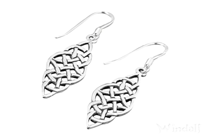 WINDALF Keltischer Damen Ohrschmuck ALICIA 4.5 cm Celtic Ohrringe Silber - Windalf.de