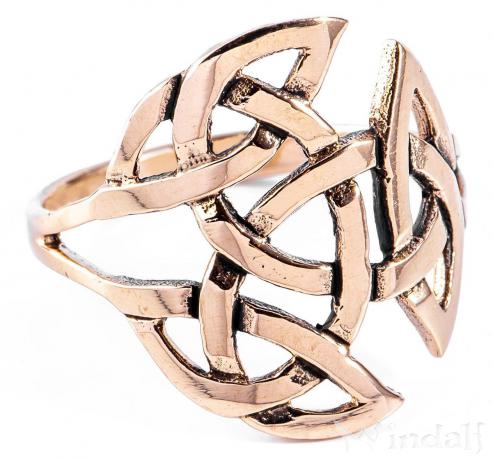 WINDALF Keltischer Damen Ring NEMAIN 20 mm Offene Dreifalt Bronze WINDALF Keltischer Damen Ring NEMAIN 20 mm Offene Dreifalt Bronze - Windalf.de