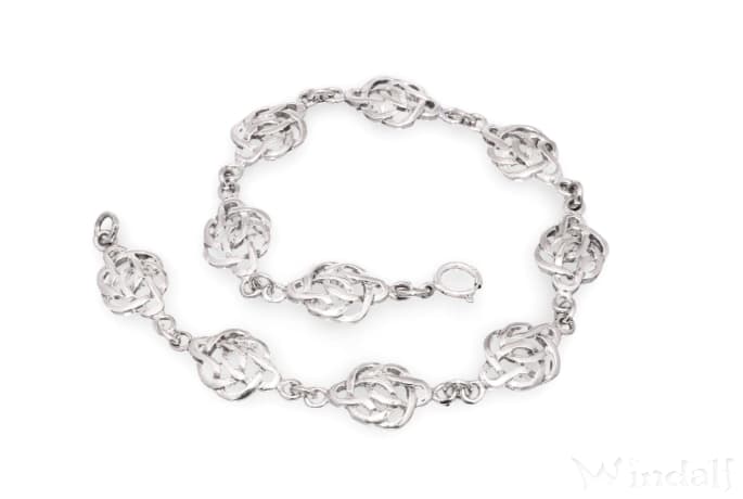 WINDALF Keltische Damen Armkette BRANWEN 19.5 cm Freundschafts Armband Silber - Windalf.de