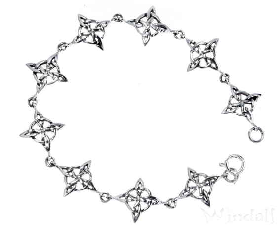 WINDALF Keltische Damen Armkette DANA 18.5 cm Kelten Knoten Armband Silber WINDALF Keltische Damen Armkette DANA 18.5 cm Kelten Knoten Armband Silber - Windalf.de
