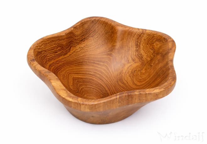 WINDALF Kleine Holzschale GANIA &Oslash; 12 cm M&uuml;nzenschale Obstschale Handarbeit aus Holz - Windalf.de