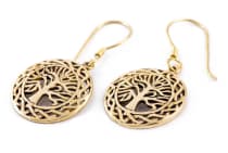 WINDALF Ohrschmuck BRANWEN 3.6 cm Keltische Buche Bronze - Windalf.de