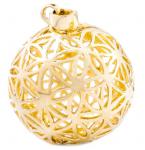 WINDALF Schmuck Anhänger Die Blume des Lebens Ø 2.3 cm Zauberkugel Bronze - Windalf.de