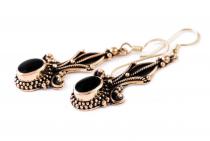 WINDALF Lange Damen Ohrhänger AMARIS 4.7 cm Onyx Gothic Schmuck Bronze WINDALF Lange Damen Ohrhänger AMARIS 4.7 cm Onyx Gothic Schmuck Bronze - Windalf.de