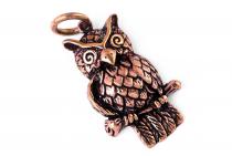 WINDALF Glücks Schmuck-Anhänger KAILA 3.3 cm Eulen-Amulett Bronze - Windalf.de