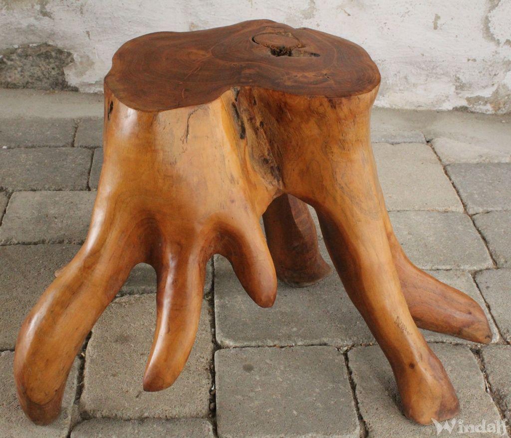 Hobbit Wurzel Hocker ~ KARIMA ~ h: 36 cm - Abstelltisch