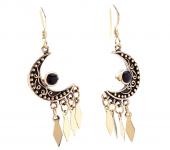 WINDALF Lange Fantasy Dream Ohrhänger INA 4.8 cm Mondsichel Onyx Bronze WINDALF Lange Fantasy Dream Ohrhänger INA 4.8 cm Mondsichel Onyx Bronze - Windalf.de