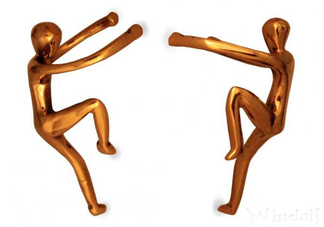 WINDALF Ohrklemmen MANDIS 22 mm Kleine Menschen Bronze - Windalf.de