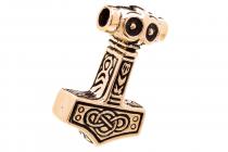 WINDALF Schmuck Anhänger RAGNAROK 2.3 cm Kleiner Thorshammer Wikinger Amulett Bronze - Windalf.de