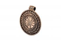WINDALF Schmuck Anhänger OSTGAARD 3.7 cm Sonnenrad Wikingerschmuck Bronze - Windalf.de