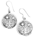 WINDALF Celtic Damen Ohrhänger ALINE 4 cm Sonne und Mond im Lebensbaum Kelten-Schmuck Silber WINDALF Celtic Damen Ohrhänger ALINE 4 cm Sonne und Mond im Lebensbaum Kelten-Schmuck Silber - Windalf.de