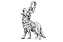 WINDALF Schmuck-Anh&auml;nger DASAN 2 cm Krafttier Wolf Amulett Silber - Windalf.de