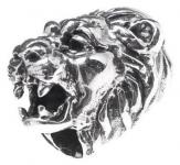 WINDALF Vintage Haar& Bartschmuck LION 12 mm K&ouml;nigs L&ouml;wenschmuck Haarschmuck Silber - Windalf.de