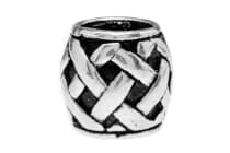 WINDALF Wikinger Haar& Bartperle TRISTAN 8 mm Zopfmuster Silber - Windalf.de