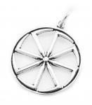 WINDALF Schmuck-Anhänger KOLOVRAT 2 cm Glücksrad des slawischen Sonnengottes Silber - Windalf.de