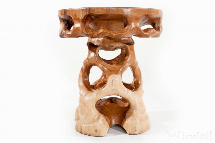 WINDALF Hocker LINDA  43 cm Handarbeit Soarholz - Windalf.de