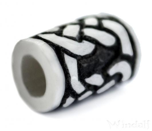 WINDALF Celtic Haar& Bartperle RICA 13 mm Keltischer Knoten Bartschmuck aus Knochen - Windalf.de