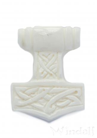 WINDALF Vikings Haar& Bartperle THUMIR  20 mm Thorshammer Handarbeit Knochen WINDALF Vikings Haar& Bartperle THUMIR  20 mm Thorshammer Handarbeit Knochen - Windalf.de