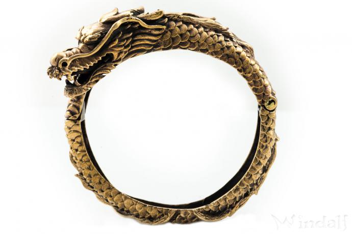 WINDALF Frauen Armreif BRÁINA Ø 5.2 cm Drachen Armschmuck Bronze WINDALF Frauen Armreif BRÁINA Ø 5.2 cm Drachen Armschmuck Bronze - Windalf.de