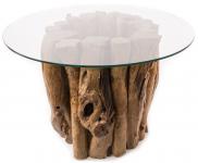 WINDALF Rustikaler Kaffee& Bartisch CESSY 78 cm Natur Küchen& Balkontisch Unikat Handarbeit aus Wurzelholz - Windalf.de