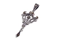 WINDALF Damen Schmuck Anhänger ALCINA 3.4 cm Zarte Ornamentik Markasit-Schmuck Silber - Windalf.de