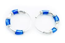 WINDALF Creolen LUZIA Ø 13 mm Crystal Blue Ohrringe Silber WINDALF Creolen LUZIA Ø 13 mm Crystal Blue Ohrringe Silber - Windalf.de