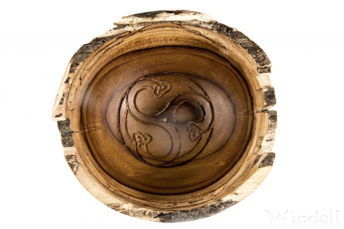 Kleine Triskel Schale ~ AYLEEN ~ Ø 15 cm - Handarbeit aus Wurzelholz