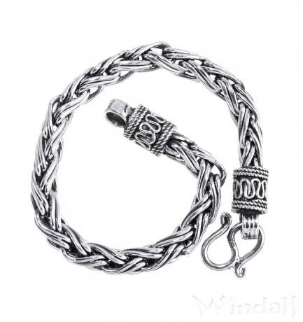 WINDALF Wikinger Frauen Armkette NORCA 18 cm Vikings Armkette Handarbeit Silber - Windalf.de