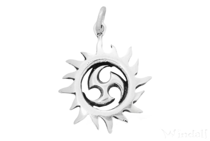 WINDALF Schmuck Anhänger SULIS Ø 2.7 cm Keltische Triskele Sonnensymbol Silber - Windalf.de
