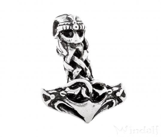 WINDALF Wikinger Anhänger THORHALL 3 cm Nordischer Thorshammer Vintage Silber WINDALF Wikinger Anhänger THORHALL 3 cm Nordischer Thorshammer Vintage Silber - Windalf.de