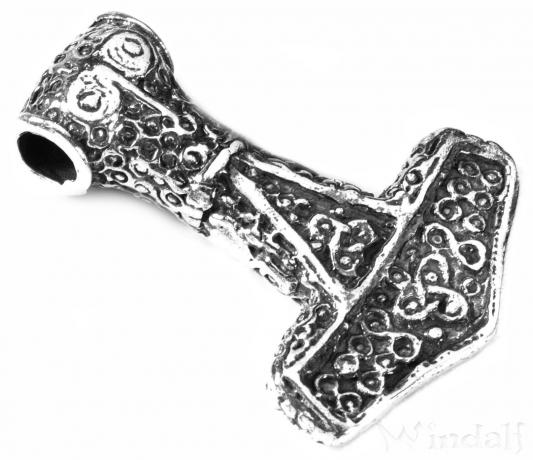 WINDALF Vikings Schmuck-Anhänger THORBERG 3 cm Nordischer Thorshammer Vintage Silber WINDALF Vikings Schmuck-Anhänger THORBERG 3 cm Nordischer Thorshammer Vintage Silber - Windalf.de