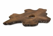 WINDALF Servierplatte HERONA 70 cm Tischplatte Schneidbrett Unikat Catering-Deko Handarbeit aus Wurzelholz - Windalf.de