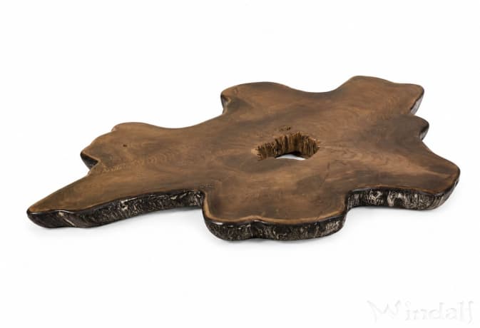 WINDALF Servierplatte HERONA 70 cm Tischplatte Schneidbrett Unikat Catering-Deko Handarbeit aus Wurzelholz - Windalf.de