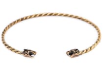 WINDALF Wikinger Männer Torques FENRAR Ø 14 cm Vikings Hals-Schmuck Handarbeit Bronze - Windalf.de