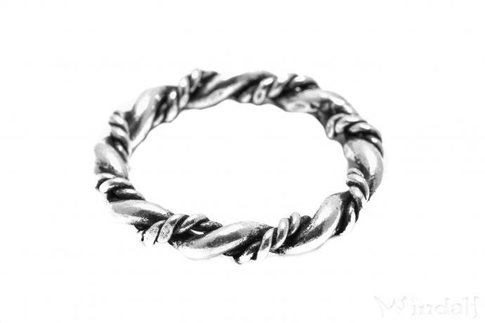 WINDALF Wikinger Ring DHARA 4 mm Geflochtener Ring Handgeschmiedet Silber WINDALF Wikinger Ring DHARA 4 mm Geflochtener Ring Handgeschmiedet Silber - Windalf.de