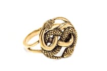 WINDALF Fantasy Ring AURIN 18 mm Glücksring Schlangenring Hochwertige Bronze - Windalf.de