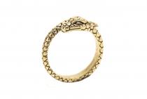 WINDALF Schmaler Schlangen-Ring BUARA 9 mm Nordische Midgardschlange Bronze - Windalf.de