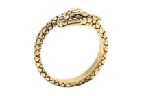 WINDALF Schmaler Schlangen-Ring BUARA 9 mm Nordische Midgardschlange Bronze - Windalf.de