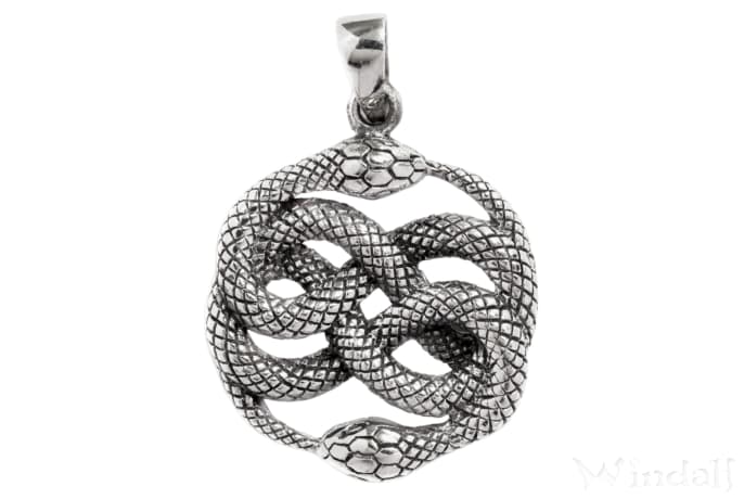 WINDALF Schmuck Anhänger AURIN Ø 2.5 Schlangen-Schmuck Silber - Windalf.de