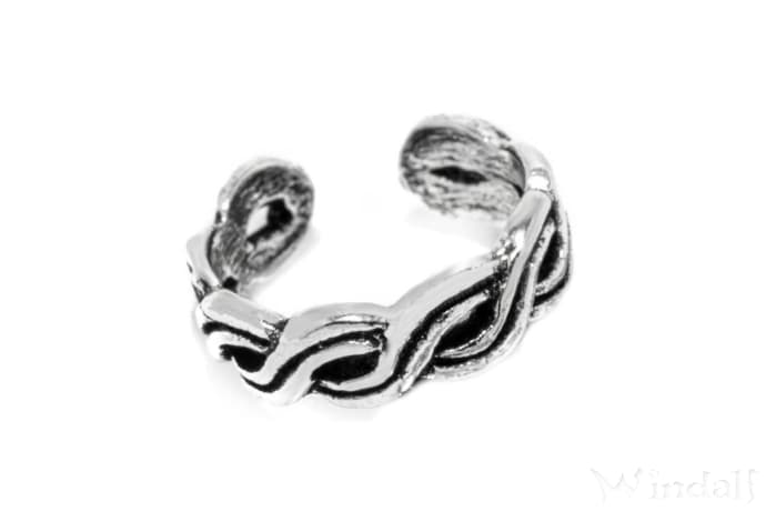 WINDALF Ohrklemme ZOPFY 4 mm Ohr Clip Keltischer Knoten Vintage Silber - Windalf.de