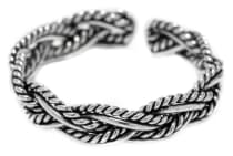 WINDALF Zarter Wikinger Zehenring SOPHY 3 mm Flecht-Muster Midi Ring Silber WINDALF Zarter Wikinger Zehenring SOPHY 3 mm Flecht-Muster Midi Ring Silber - Windalf.de