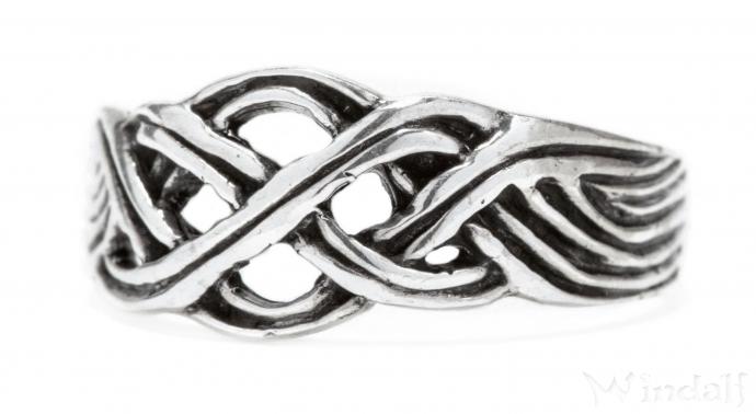 WINDALF Celtic Zehenring BRANA 7 mm Keltisches Knotenmuster Midi-Ring Silber WINDALF Celtic Zehenring BRANA 7 mm Keltisches Knotenmuster Midi-Ring Silber - Windalf.de