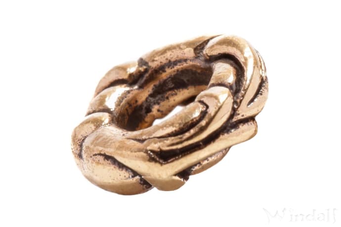 WINDALF Wikinger Bartschmuck BEAD Ø 10 mm Vikings Haarring Vintage Bronze - Windalf.de
