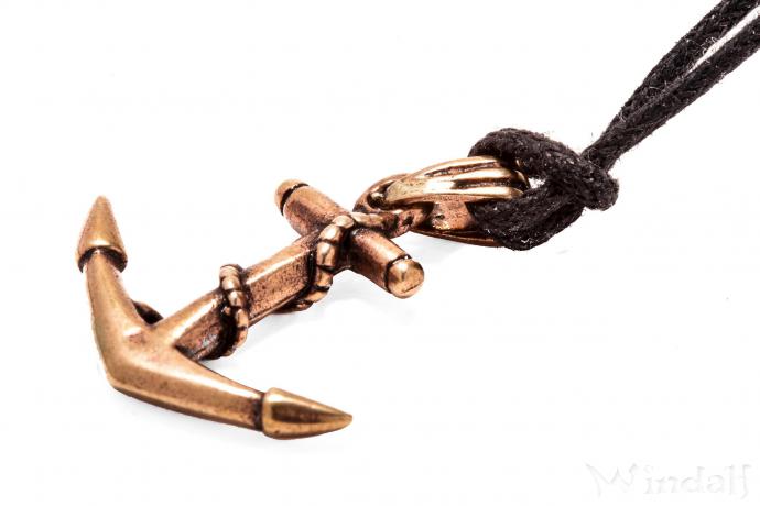 WINDALF Schiffsanker  Anhänger ANKAR 2.8 cm Seefahrer Schmuck Bronze - Windalf.de