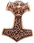 WINDALF Thorshammer Anhänger MJÖLNIR 5 cm Vikings Schmuck Große Öffnung Vintage Bronze - Windalf.de