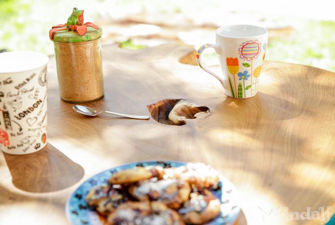 Rustikaler Couchtisch ~ SELINA ~ H: 55 cm L: 87 cm - Gartentisch