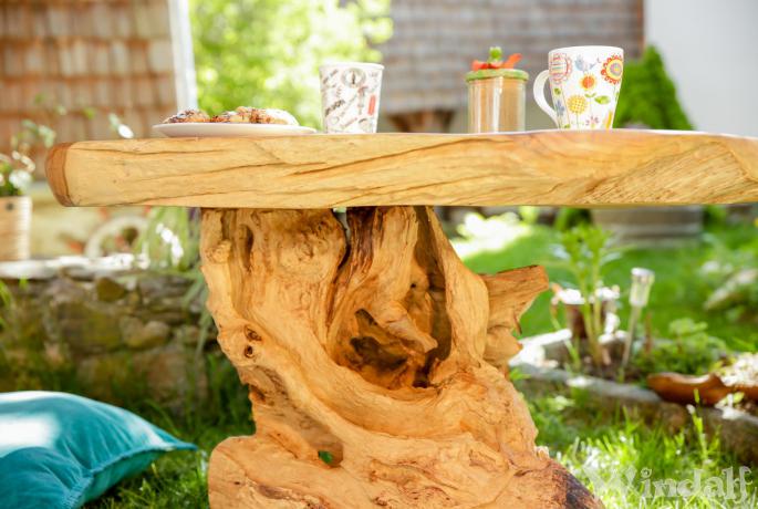 Rustikaler Couchtisch ~ SELINA ~ H: 55 cm L: 87 cm - Gartentisch