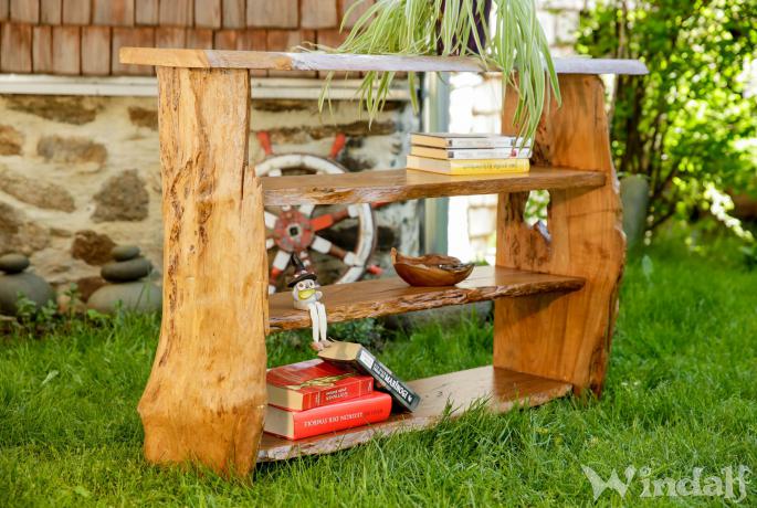 Holz Schaufel Massives Eichenholz-Regal Handgefertigt – Rustikaler Stil, Mit Gusseisen-Haltern, Verschiedene Größen Schraubhaken Edelstahl Holzgewinde